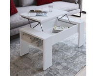 Konferenčný stolík s úložným priestorom Pula - biela