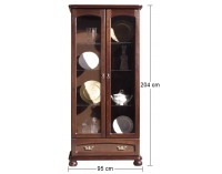 Rustikálna dvojdverová vitrína Anita - bawaria