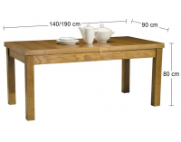 Rozkladací jedálenský stôl Kuba 140/190 - drevo D3