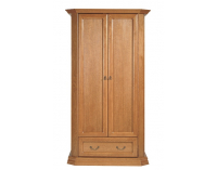 Rustikálna dvojdverová šatníková skriňa Monika 2D - drevo D3