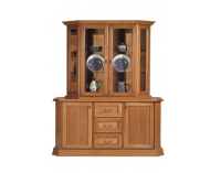 Rustikálna vitrína s komodou Monika - drevo D3
