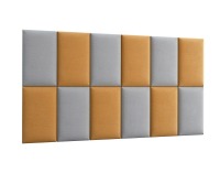 Obdĺžnikový čalúnený panel na stenu Quito 30x50 cm - zlatá
