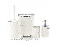 Sada kúpeľňových doplnkov (5 ks) Raber - biela