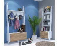 Obývacia izba Rack - craft biely / craft zlatý