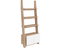 Regál Rack RAC-07 - sonoma svetlá / biely lesk