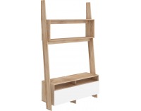 TV stolík Rack RAC-09 - sonoma svetlá / biely lesk