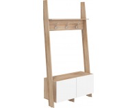 Vešiak Rack RAC-10 - sonoma svetlá / biely lesk