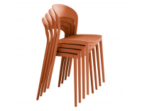 Stohovateľná stolička Radana New - oranžová