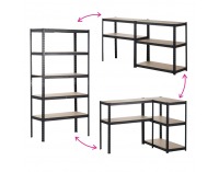 Regál Radman - dub / čierna