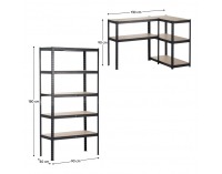 Regál Radman - dub / čierna