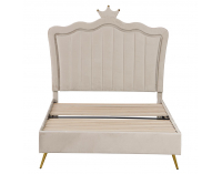 Jednolôžková posteľ s roštom Rania 90x200 - béžová (Velvet)