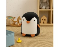 Taburet v tvare tučniaka Raino - čierna / biela