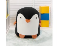 Taburet v tvare tučniaka Raino - čierna / biela