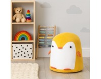 Taburet v tvare tučniaka Raino - žltá / biela