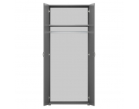 Dvojdverová šatníková skriňa Ramsa 2 - grafit