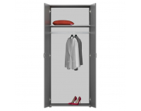 Dvojdverová šatníková skriňa Ramsa 2 - grafit