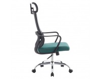 Kancelárske kreslo Randy - čierna / zelená / chróm