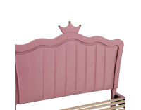 Jednolôžková posteľ s roštom Rania 90x200 - ružová (Velvet)