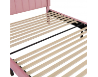Jednolôžková posteľ s roštom Rania 90x200 - ružová (Velvet)