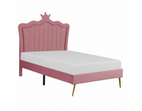 Jednolôžková posteľ s roštom Rania 90x200 - ružová (Velvet)