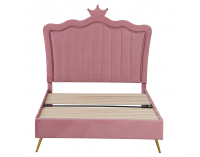 Jednolôžková posteľ s roštom Rania 90x200 - ružová (Velvet)