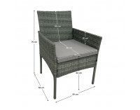 Záhradný nábytok z umelého ratanu Ratana 2 New - sivá