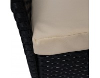 Záhradný nábytok z umelého ratanu Ratana - čierna / béžová
