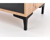 Štvordverová komoda Raven KM2 - dub artisan / čierna