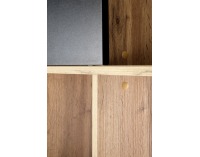 Regál Reg-23 - dub wotan / čierna