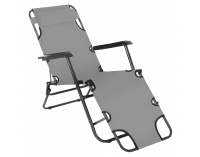 Záhradné lehátko Reged - sivá