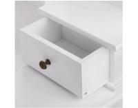 Toaletný stolík s taburetkou Regina - biela / strieborná