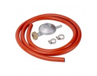 Regulátor plynu s hadicou C31-30 28-30 mbar - červená / strieborná