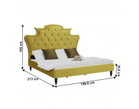 Manželská posteľ s roštom Reina 160x200 cm - zlatá