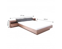 Spálňa Rekato 160x200 cm - orech / grafit