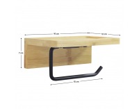 Držiak na toaletný papier Rekusi - hnedá / čierna