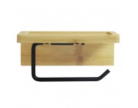 Držiak na toaletný papier Rekusi - hnedá / čierna