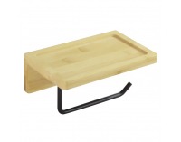 Držiak na toaletný papier Rekusi - hnedá / čierna