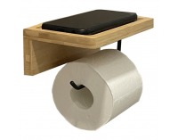 Držiak na toaletný papier Rekusi - hnedá / čierna