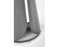 Okrúhly jedálenský stôl Remigio - biely mramor / sivá