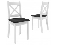 Jedálenská stolička (2 ks) Remy KX - biela / tmavosivá