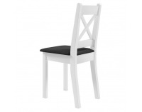 Jedálenská stolička (2 ks) Remy KX - biela / tmavosivá