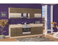 Kuchyňa Harmonia 240 - dub tmavý / dub svetlý