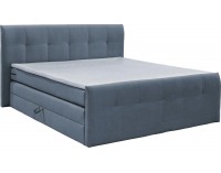 Čalúnená manželská posteľ s matracmi Milano 180 - grafit (megacomfort visco)