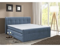 Čalúnená manželská posteľ s matracmi Milano 160 - biela (comfort)