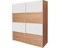 Šatníková skriňa s posuvnými dverami Simon B - dub sonoma / biela