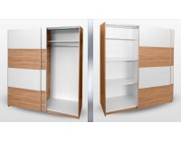 Šatníková skriňa s posuvnými dverami Simon B - dub sonoma / biela