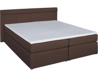 Čalúnená manželská posteľ s matracmi Torino 180 - hnedá (megacomfort visco)