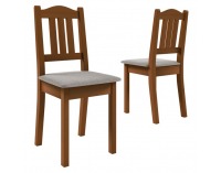 Jedálenská stolička (2 ks) Rendy K3 - bronz hnedý / svetlosivá