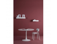 Okrúhly jedálenský stôl Reventon 80 - biela matná