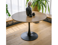 Okrúhly jedálenský stôl Reventon New 110 - dub / čierna